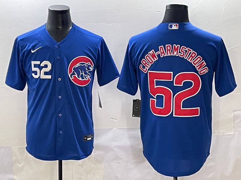 Men 2025 Chicago Cubs #52 Crow-Armstrong Blue Game Nike MLB Jersey style 2->chicago cubs->MLB Jersey
